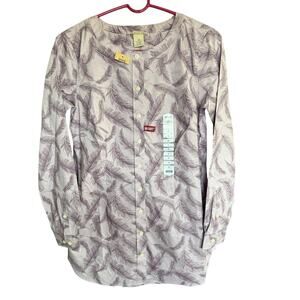 Duluth Trading Co. Wrinklefighter Tunic Shirt Womens XS NWT $69.50 Purple